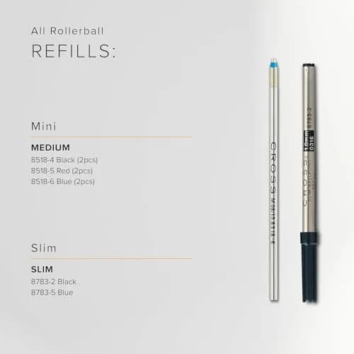 Cross Blue Ballpoint Pen Refill, Broad Point, 2-Pack Refill Set | Writes 1 Mile thumbnail 7