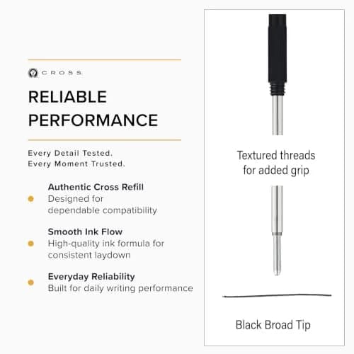 Cross Refill Broad Point Black | Reliable, Quick-Drying Ink for All Paper thumbnail 4