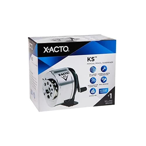 X-Acto KS Manual Pencil Sharpener, Mountable, Metal, 1 Count | Adjustable for 8 Pencil Sizes thumbnail 5