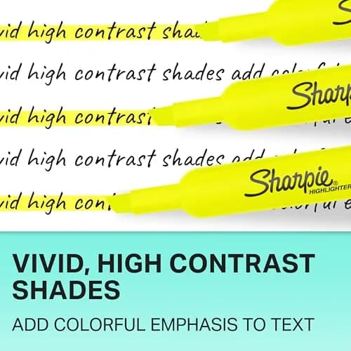 Sharpie Highlighters, Chisel Tip, Assorted Colors, 12 Count | Reliable Fluorescent Marking Supplies thumbnail 4