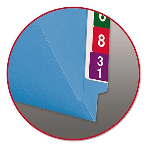 Smead End Tab File Folder, Shelf-Master Reinforced Straight-Cut Tab, Letter Size, Blue, 100 per Box | Industry Standard for Efficient Shelf Filing thumbnail 4