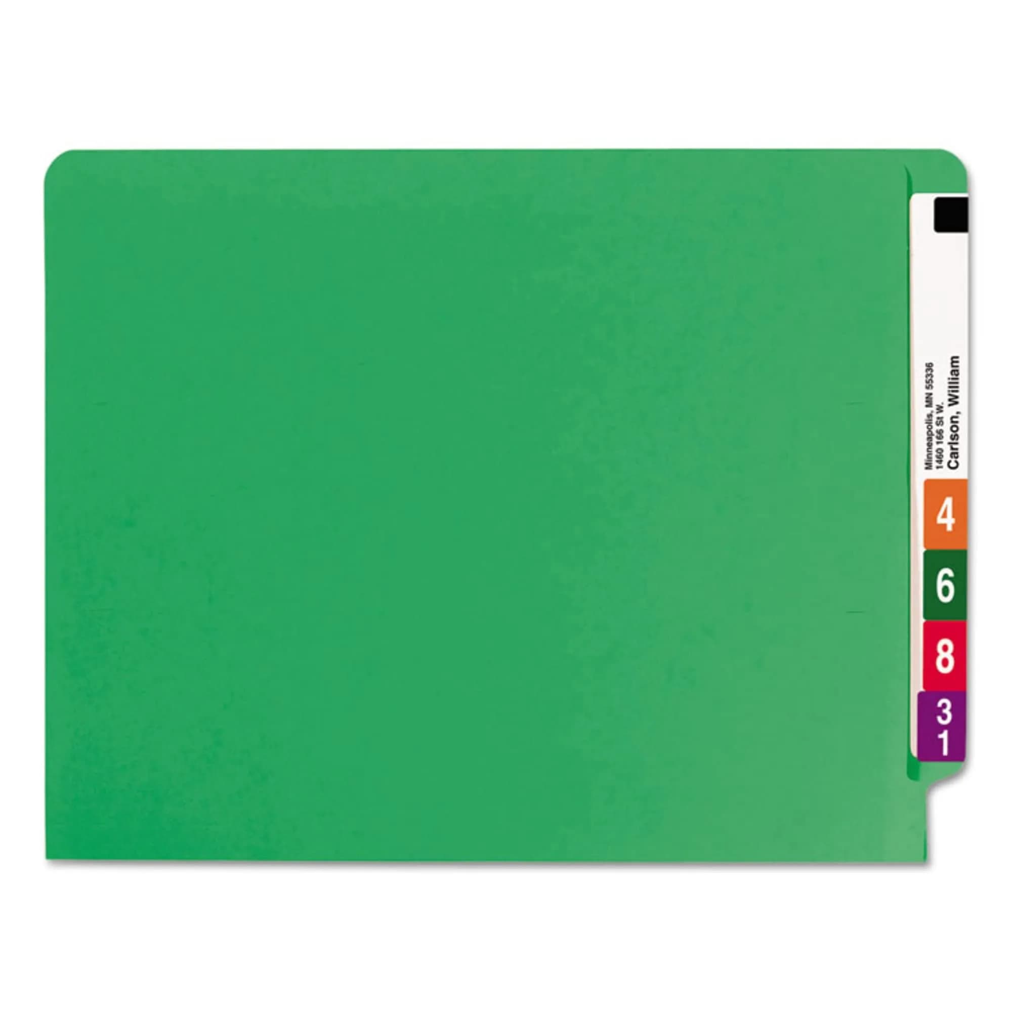 Smead End Tab File Folder, Shelf-Master Reinforced Straight-Cut Tab, Letter Size, Red, 100 Per Box | Industry Standard for Efficient Shelf Filing — Green / Letter