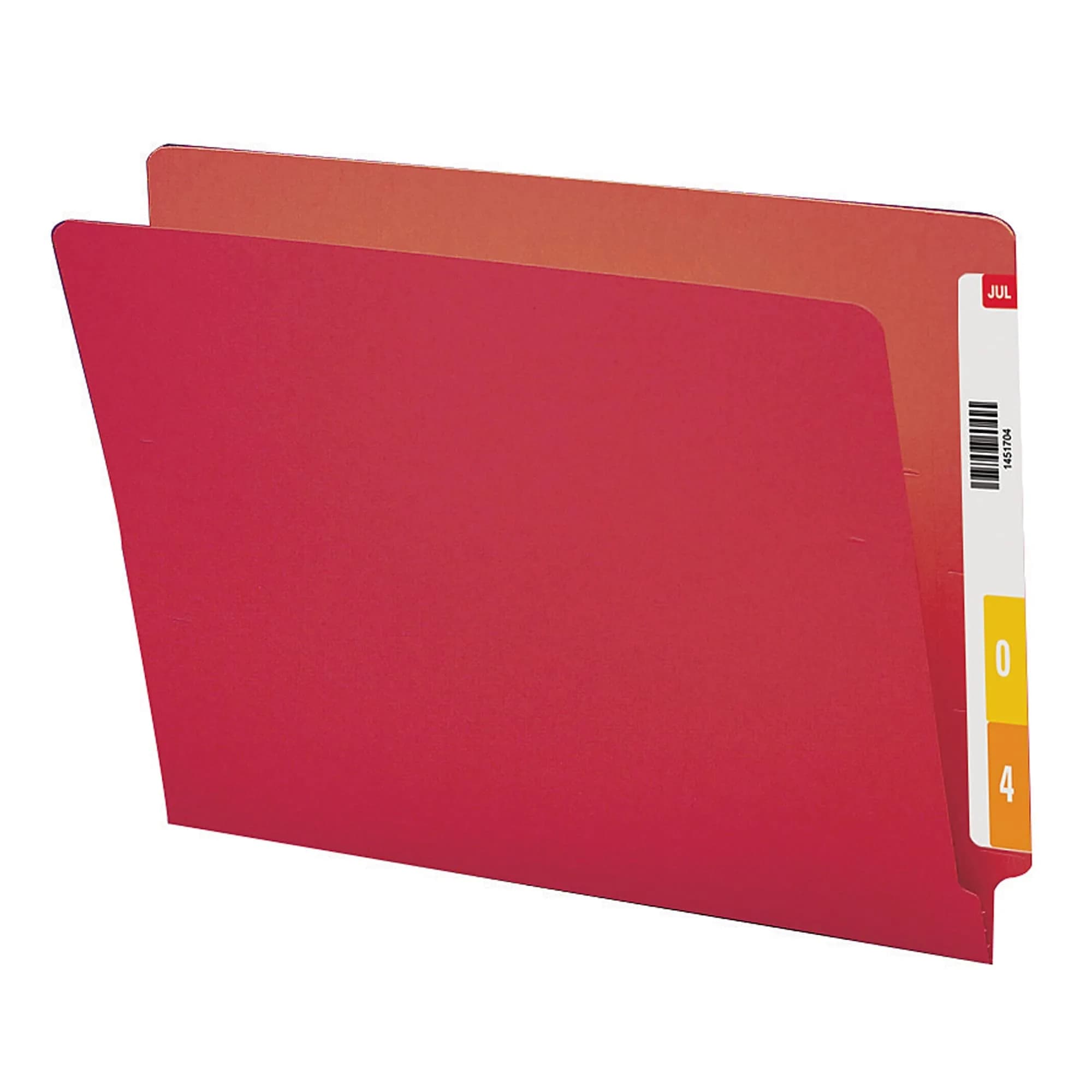 Smead End Tab File Folder, Shelf-Master Reinforced Straight-Cut Tab, Letter Size, Red, 100 Per Box | Industry Standard for Efficient Shelf Filing — Red