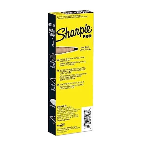 Sharpie Peel-Off China Marker Grease Pencils White Box of 12 | Marks Glass, Metal, Plastic, Porcelain thumbnail 5