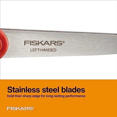 Fiskars Left-Handed Scissors, 20 cm (8") Precision Crafting Shears | Stainless Steel Blades for Fabric, Paper, and Crafts thumbnail 4