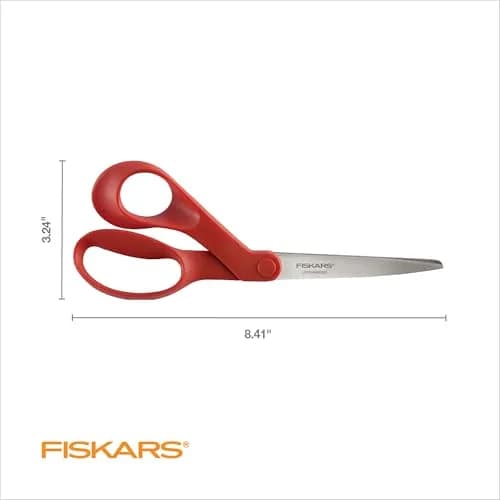 Fiskars Left-Handed Scissors, 20 cm (8") Precision Crafting Shears | Stainless Steel Blades for Fabric, Paper, and Crafts thumbnail 6
