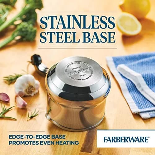 Farberware Classic Series Stainless Steel Butter Warmer Melting Pot | Compact 0.6 Quarts for Melting & Heating thumbnail 4