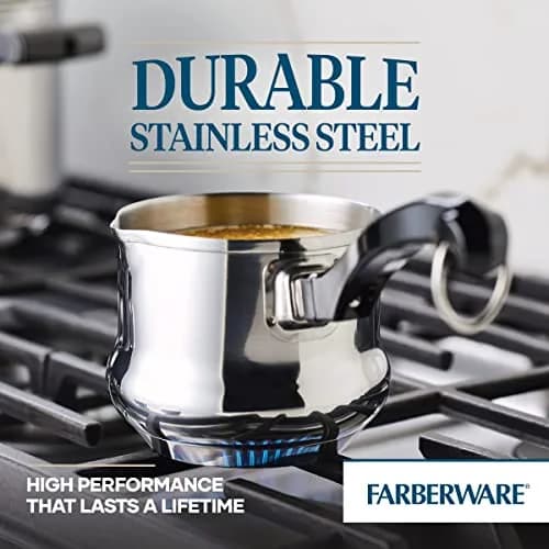 Farberware Classic Series Stainless Steel Butter Warmer Melting Pot | Compact 0.6 Quarts for Melting & Heating thumbnail 6