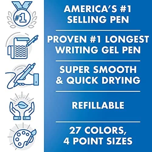 PILOT G2 Premium Gel Roller Pens, Extra Fine Point 0.5 mm, Blue Ink, Pack of 12 | Smooth Writing Instrument thumbnail 3