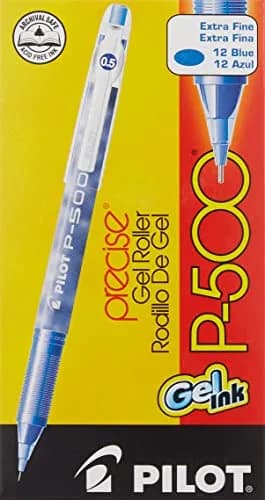 PILOT Precise P-700 Gel Ink Rollerball Pens, Extra Fine Point 0.5mm, Blue Ink, 12-Pack | Smooth Writing for Professionals & Students thumbnail 2