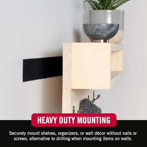 VELCRO Heavy Duty Tape with Adhesive, Black, 15 Ft x 2 in Roll | Strong Industrial Fasteners for Indoor & Outdoor Use thumbnail 4