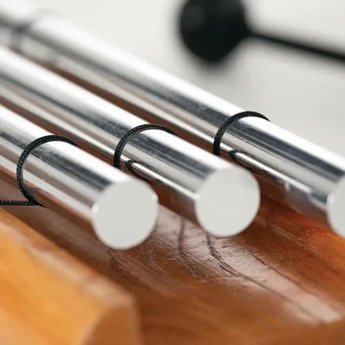 Woodstock Wind Chimes Zenergy Trio Hand Chime, Silver (7.7") Musically Tuned for Meditation, Yoga & Mindfulness thumbnail 4