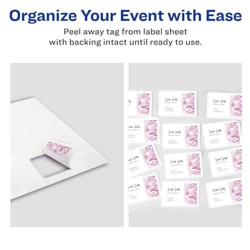 Avery Flexible Printable Name Tags, Matte White, 160 Removable Name Badges | 2-1/3" x 3-3/8" Labels thumbnail 3