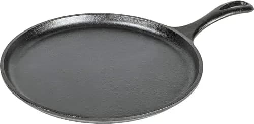 Lodge Round Seasoned Cast Iron Griddle 10.5 Inch (26.7 cm) | PFAS-Free, Even Heat Distribution thumbnail 1