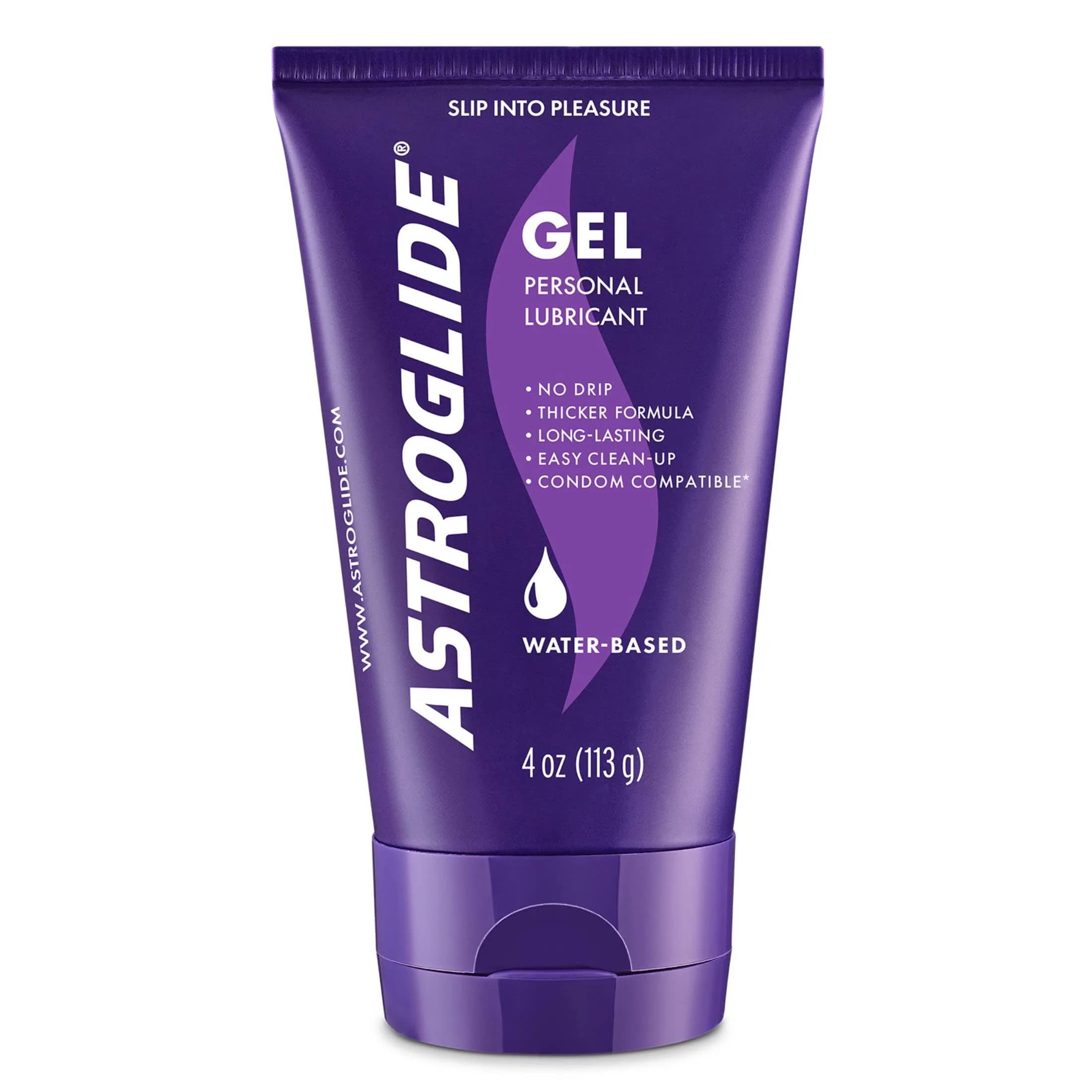 Astroglide Ultra Gentle Gel Lube 88.7ml (3 Fl Oz) | Hypoallergenic Water-Based Personal Lubricant — 4 Ounce
