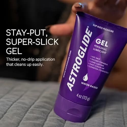 Astroglide Water-Based Gel Personal Lubricant 118ml (4 Fl Oz) | No Drip, Hypoallergenic Formula thumbnail 2