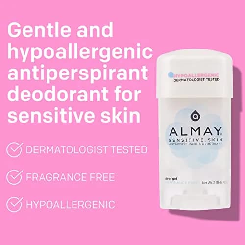 Almay Hypoallergenic Gel Antiperspirant Deodorant for Women, Fragrance Free, 66.5ml (2.25 Oz) | Dermatologist Tested for Sensitive Skin thumbnail 2