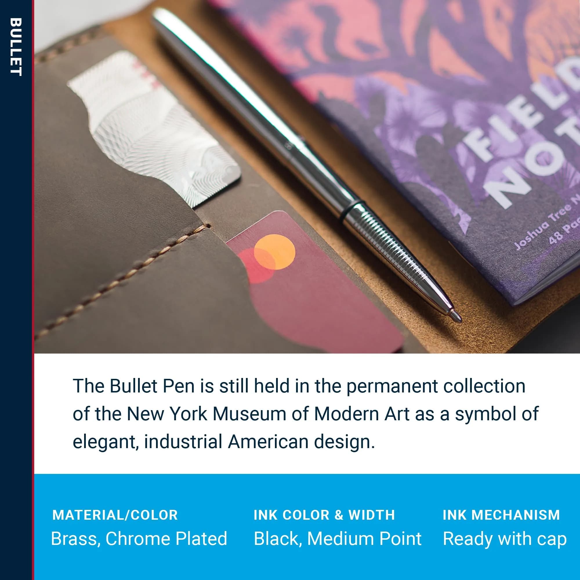 Fisher Space Pen Chrome Pressurized Ballpoint Bullet Pen, Gift Box thumbnail 3