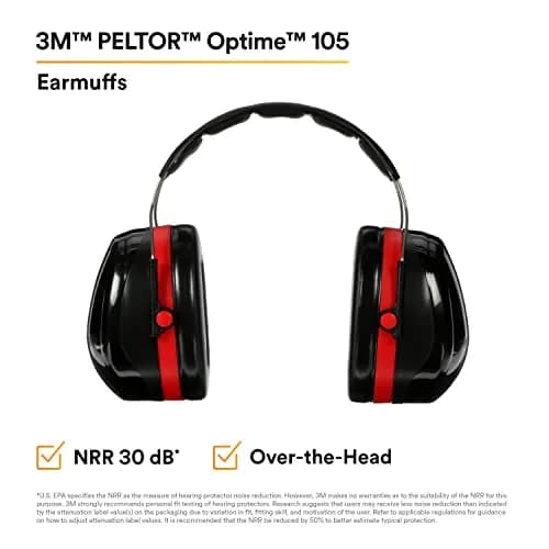 3M Peltor Optime 105 Over-the-Head Earmuffs | NRR 30 dB Hearing Protection thumbnail 4