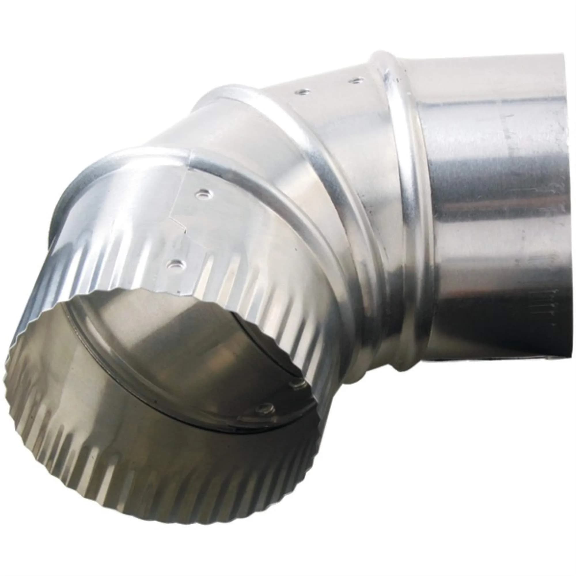Deflecto Aluminum Elbow 3 Inch (7.62 cm) Adjustable 0-90 Degrees | Fire Resistant Bathroom Venting — Silver