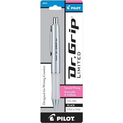 PILOT Dr. Grip Limited Gel Pen, Black Ink, Fine Point 0.7mm | Ergonomic Writing Instrument thumbnail 1