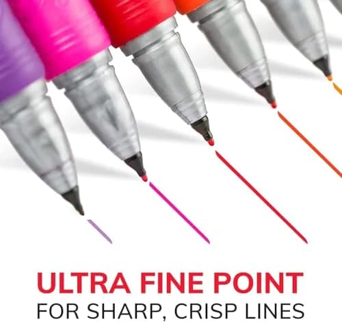 BIC Intensity Permanent Markers Ultra Fine Point 12 Pack | Precise, Long-Lasting Black Markers for Art & Office thumbnail 5