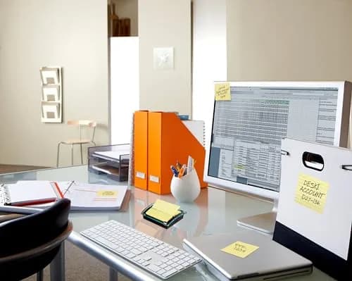 Post-it Note Dispenser with Super Sticky Notes, Black, 4 in. x 4 in. (1 Dispenser, 90 Sheets) | Holds Notes for Desk Organization thumbnail 2