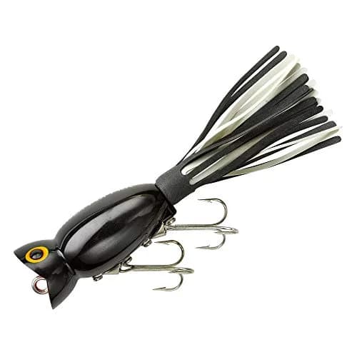 Arbogast Hula Popper Topwater Fishing Lure, Black, G750 | Vicious Topwater Strikes & Big Bass thumbnail 1
