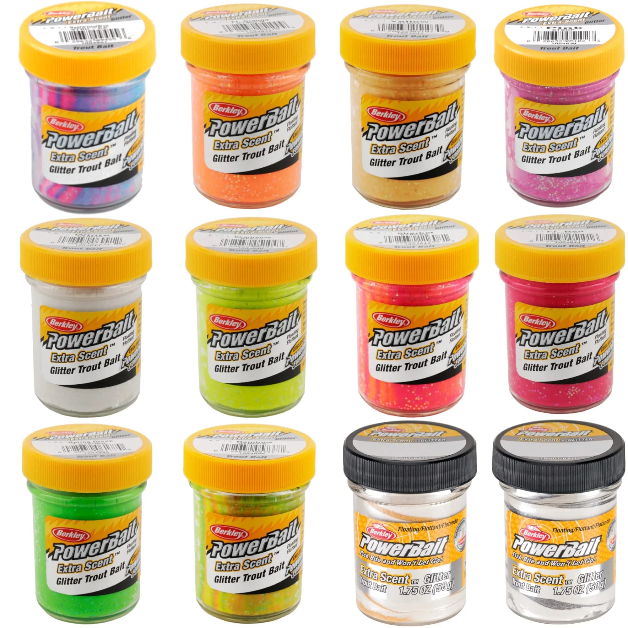 Berkley PowerBait Glitter Trout Dough Bait, Captain America, 53g (1.87 oz) | Fish Attractant for Bass & Panfish — Rainbow / Powerbait Glitter Trout Bait
