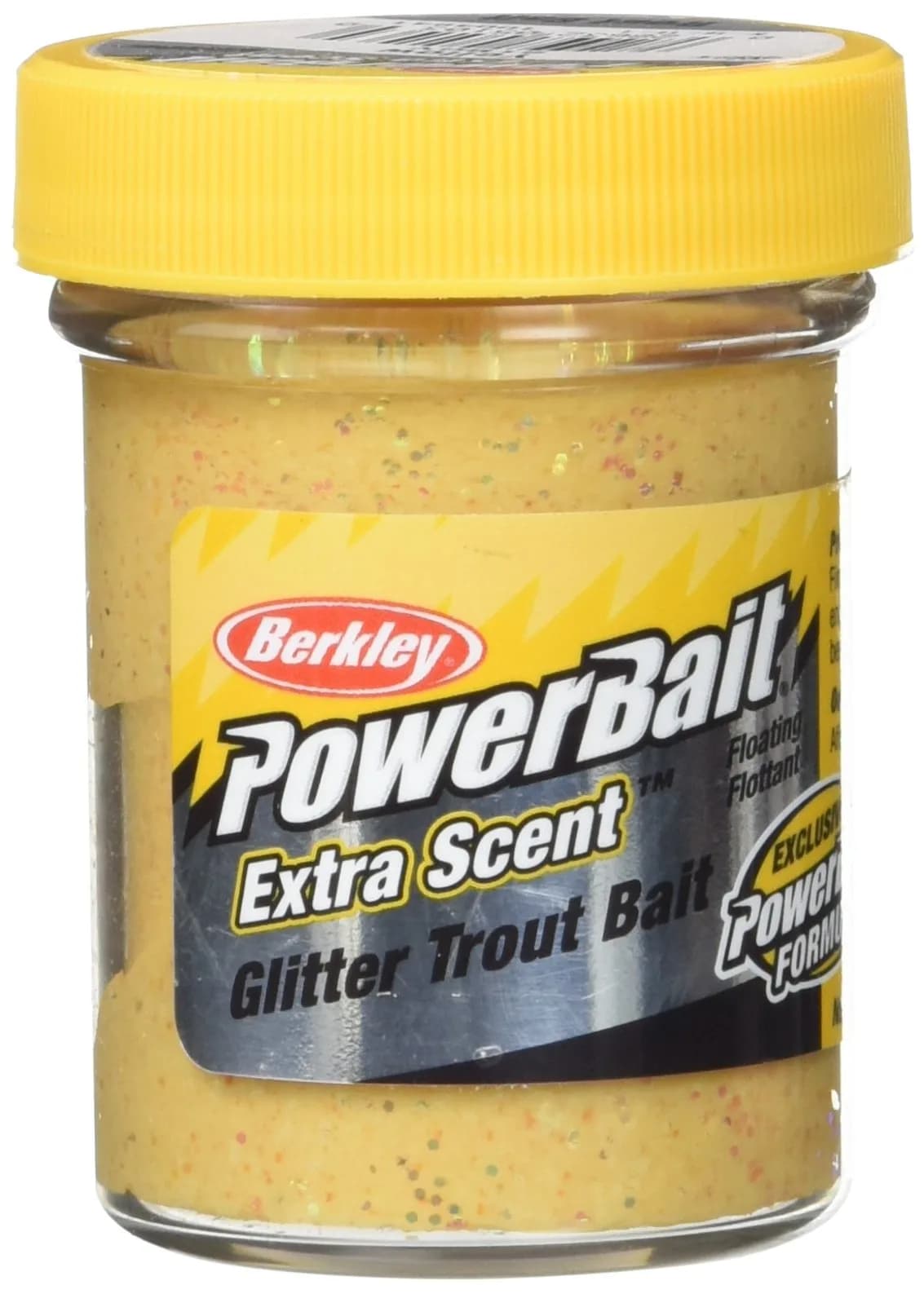 Berkley PowerBait Glitter Trout Dough Bait, Captain America, 53g (1.87 oz) | Fish Attractant for Bass & Panfish — Yellow