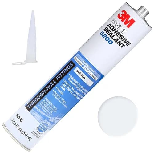 3M Marine Adhesive Sealant 5200 White 10 fl oz (295 ml) | Permanent Bonding for Boats and RVs thumbnail 1