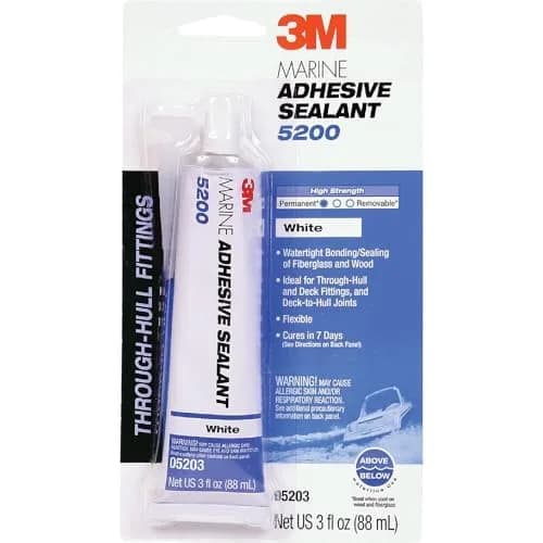 3M Marine Adhesive Sealant 5200 White 3 oz Tube | Waterproof, Flexible Bonding for Watercraft thumbnail 1