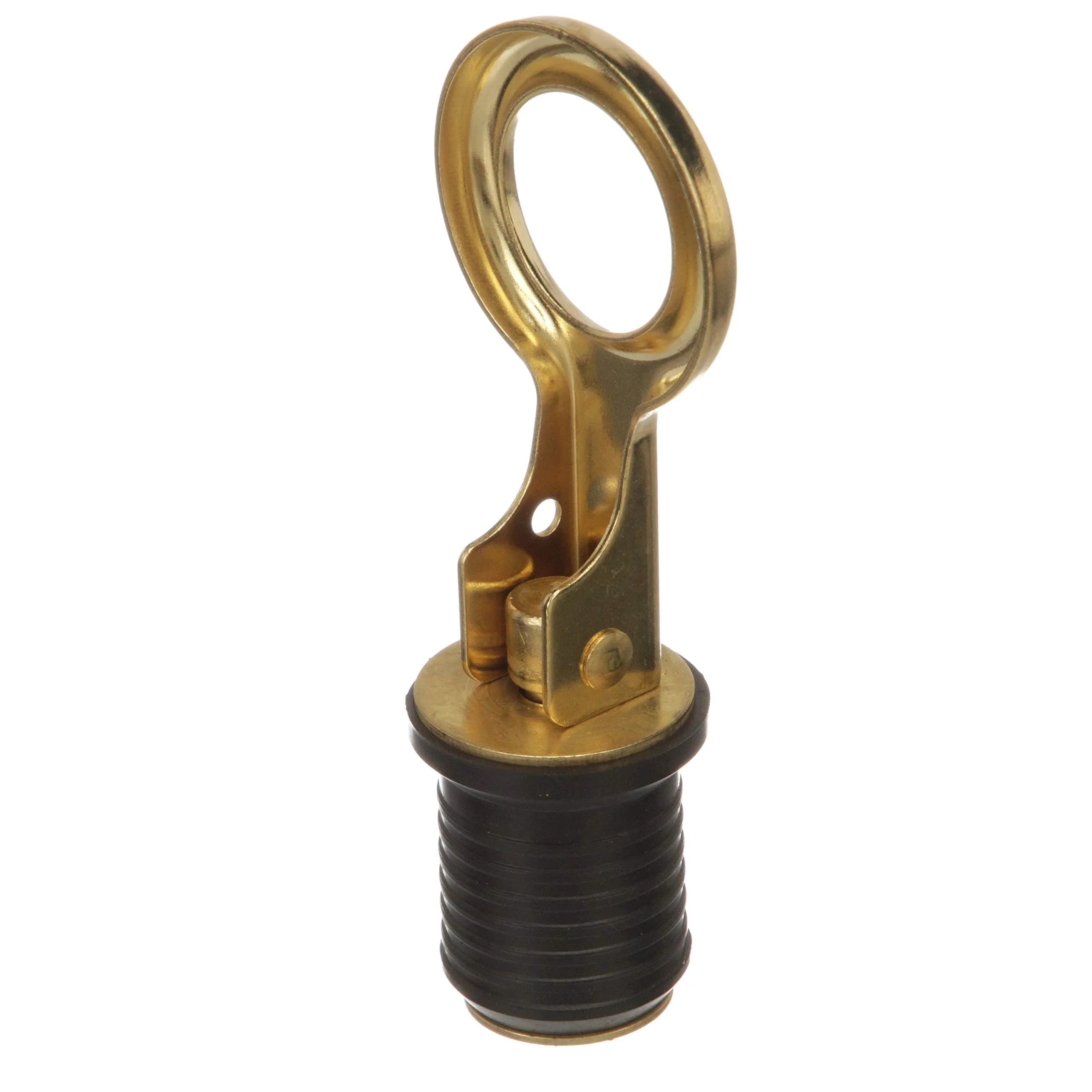 attwood Snap-Handle Drain Plug 1 Inch | Brass Locking Seal for Boating - main product image