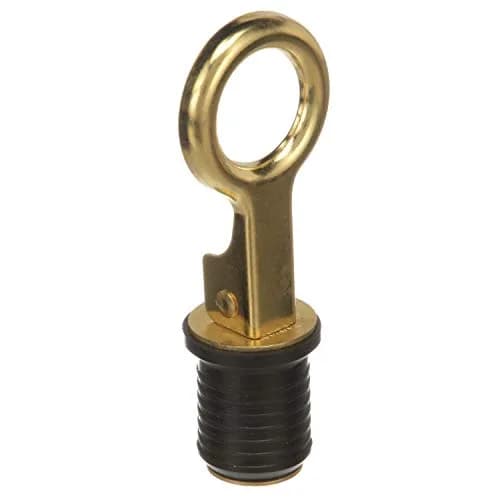 attwood Snap-Handle Drain Plug 1 Inch | Brass Locking Seal for Boating thumbnail 2