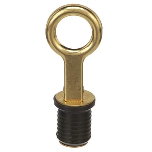 attwood Snap-Handle Drain Plug 1 Inch | Brass Locking Seal for Boating thumbnail 3