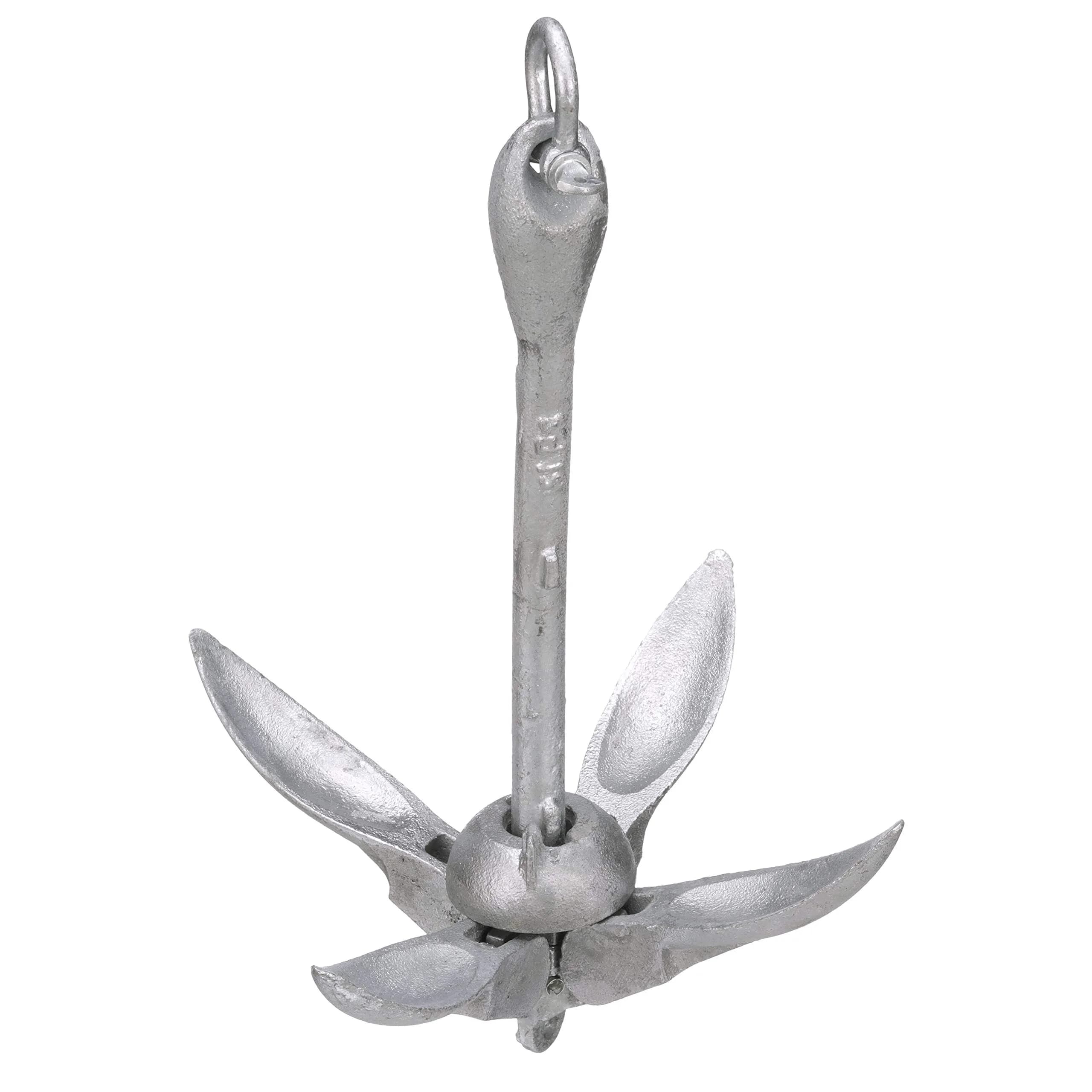 Attwood 5-lb Grapnel Folding Anchor - Galvanized | Secure Hold for PWCs & Small Boats - main product image