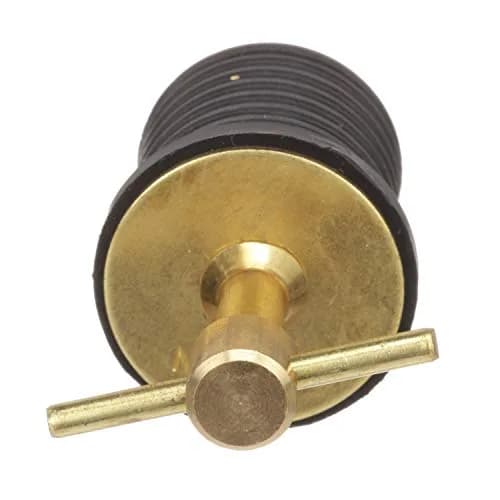 attwood T-Handle Drain Plug for 1-Inch Drains | Brass Locking Handle, Rubber Seal thumbnail 5