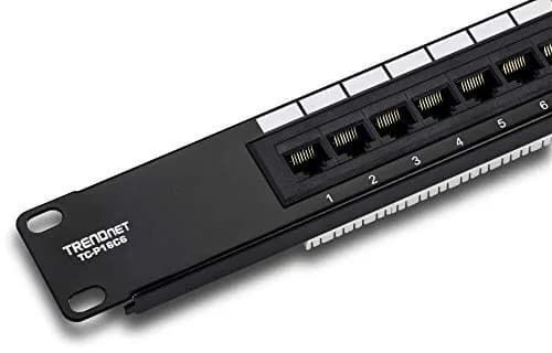 TRENDnet 16-Port Cat6 Unshielded Patch Panel, TC-P16C6 | 250Mhz Copper Gigabit Ethernet Ready thumbnail 2
