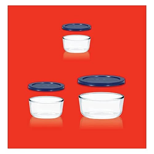 Pyrex Simply Store Glass Food Storage Containers Set (3-Pack) 2, 4, 7 Cup | Microwave & Dishwasher Safe thumbnail 6