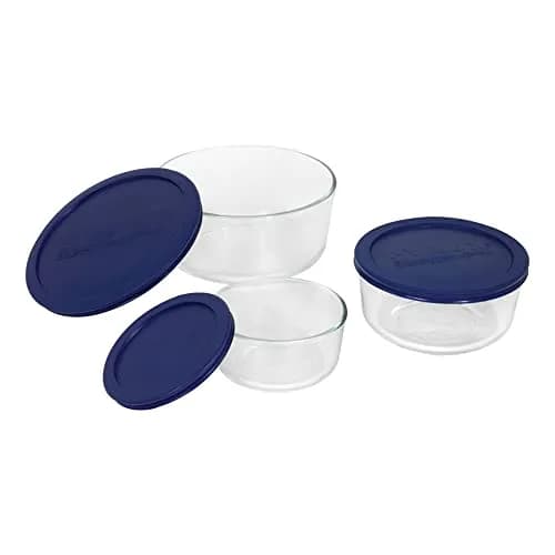 Pyrex Simply Store Glass Food Storage Containers Set (3-Pack) 2, 4, 7 Cup | Microwave & Dishwasher Safe thumbnail 3