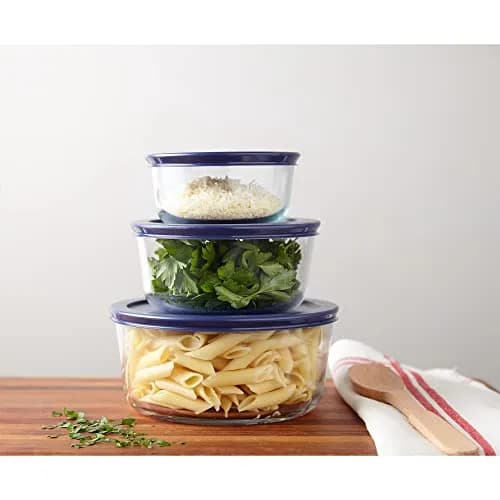 Pyrex Simply Store Glass Food Storage Containers Set (3-Pack) 2, 4, 7 Cup | Microwave & Dishwasher Safe thumbnail 4