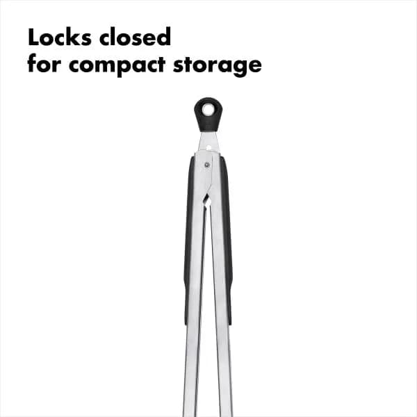 OXO Good Grips 12-Inch Tongs With Nylon Heads & Stainless Steel Body | Locks Closed For Compact Storage thumbnail 8