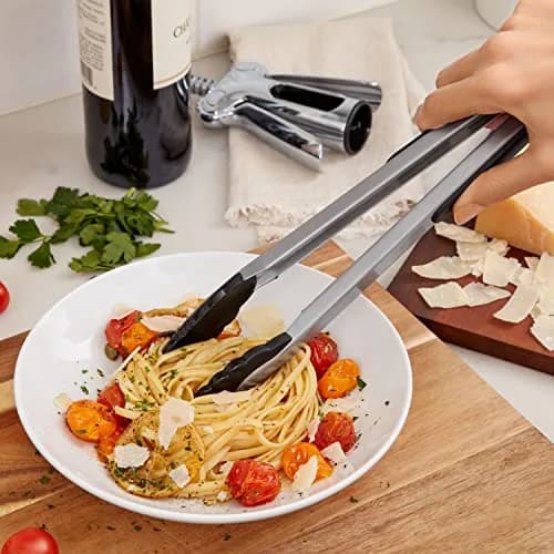 OXO Good Grips 12-Inch Tongs With Nylon Heads & Stainless Steel Body | Locks Closed For Compact Storage thumbnail 2