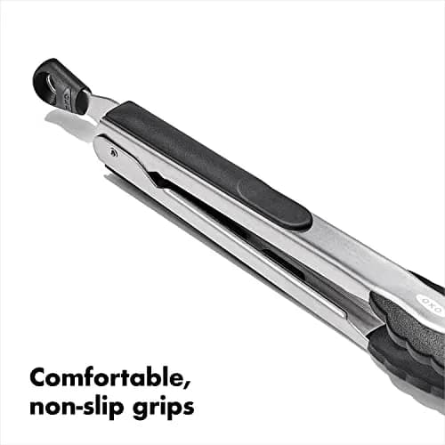 OXO Good Grips 9-Inch Locking Tongs with Nylon Heads | High-Heat Resistant, Non-Stick Safe, Dishwasher Safe thumbnail 6