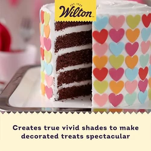 Wilton 8-Count Gel Food Coloring Set | Vibrant Colors for Cakes & Frosting thumbnail 2