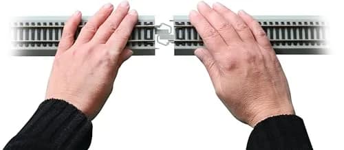 Bachmann Trains 22" Radius Curved Track 4PK NS Rail with Roadbed HO Scale | Snap-Fit E-Z Track System thumbnail 6