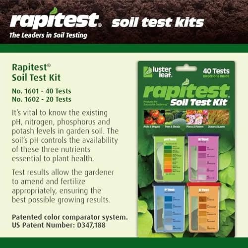 Luster Leaf Rapitest Soil Test Kit 40 Tests | Measures Soil pH, Nitrogen, Phosphorus, Potash thumbnail 2