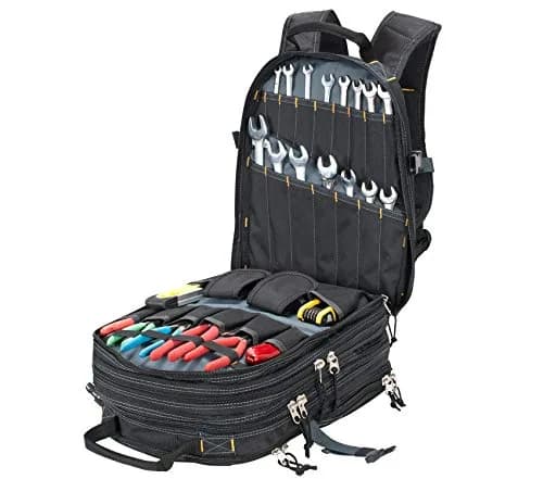 Custom Leathercraft 75-Pocket Tool Backpack | Heavy Duty, Ballistic Polyester, 75 Pockets, Padded Shoulder Straps thumbnail 8