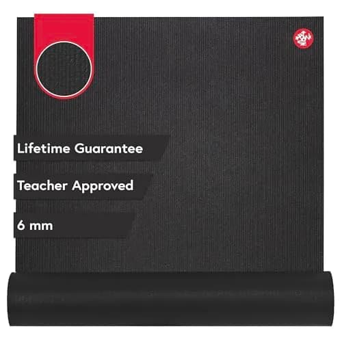 Manduka PRO Yoga Mat Black 180cm (71 in) x 66cm (26 in) 6mm | Lifetime Durability & Stability thumbnail 1