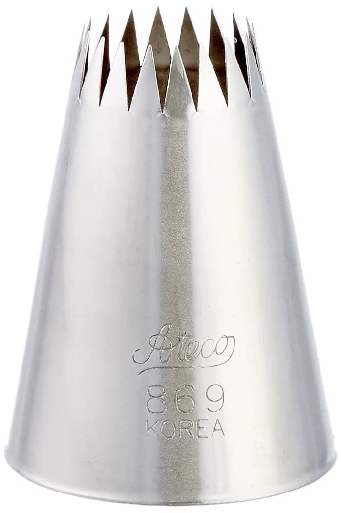 Ateco 869 Pastry Tube - French Star - Size 9 | Professional Baking & Decorating Tool - main product image